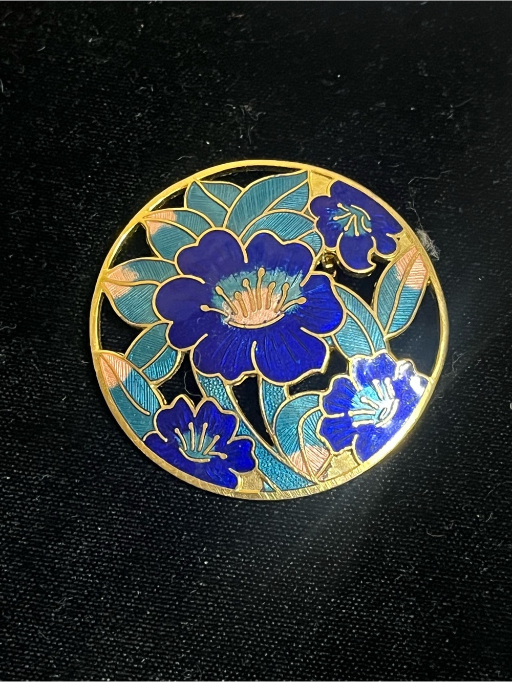 Vintage Cloissone Floral Brooch